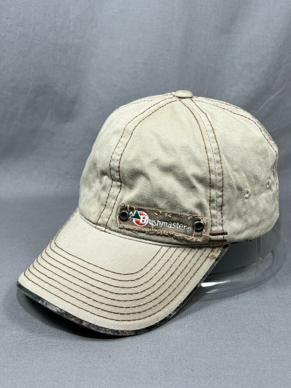 Bushmaster Strapback Hat Cap Khaki Mossy Oak Camouflage Hunting Outdoor Dad Mens